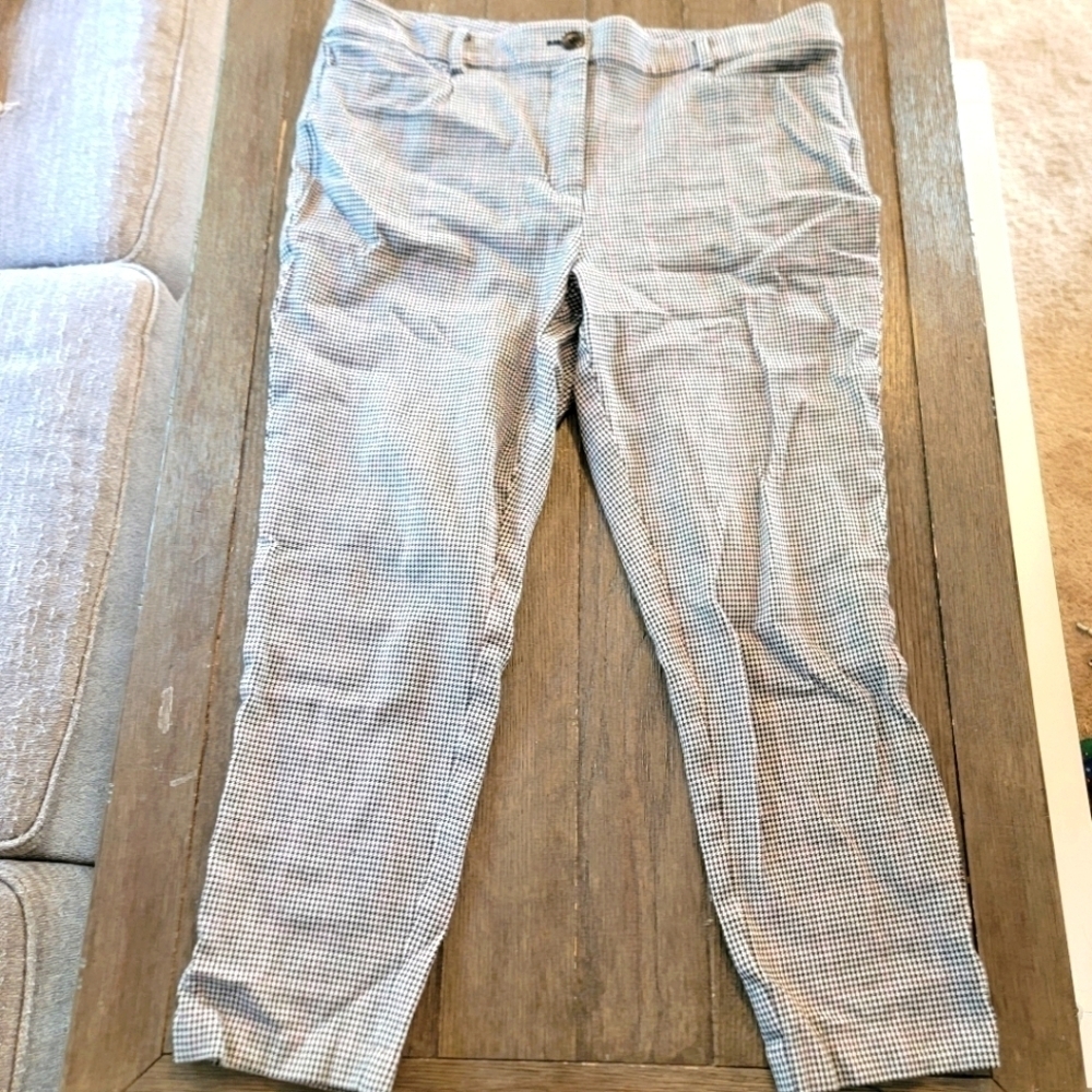 LOFT Skinny Houndstooth Pants 14